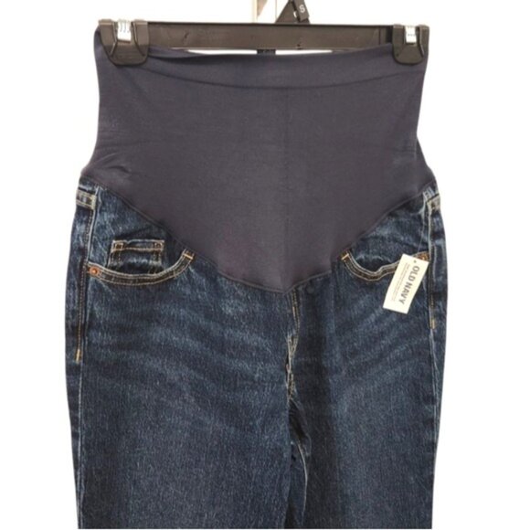 Old Navy O.G Straight Maternity Dark Blue Jeans Size 2 - Picture 4 of 11